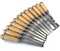 12 pc DELUXE Wood Carving CHISEL SET Set Wood Carvers CHISELS - Gouges Shapes
